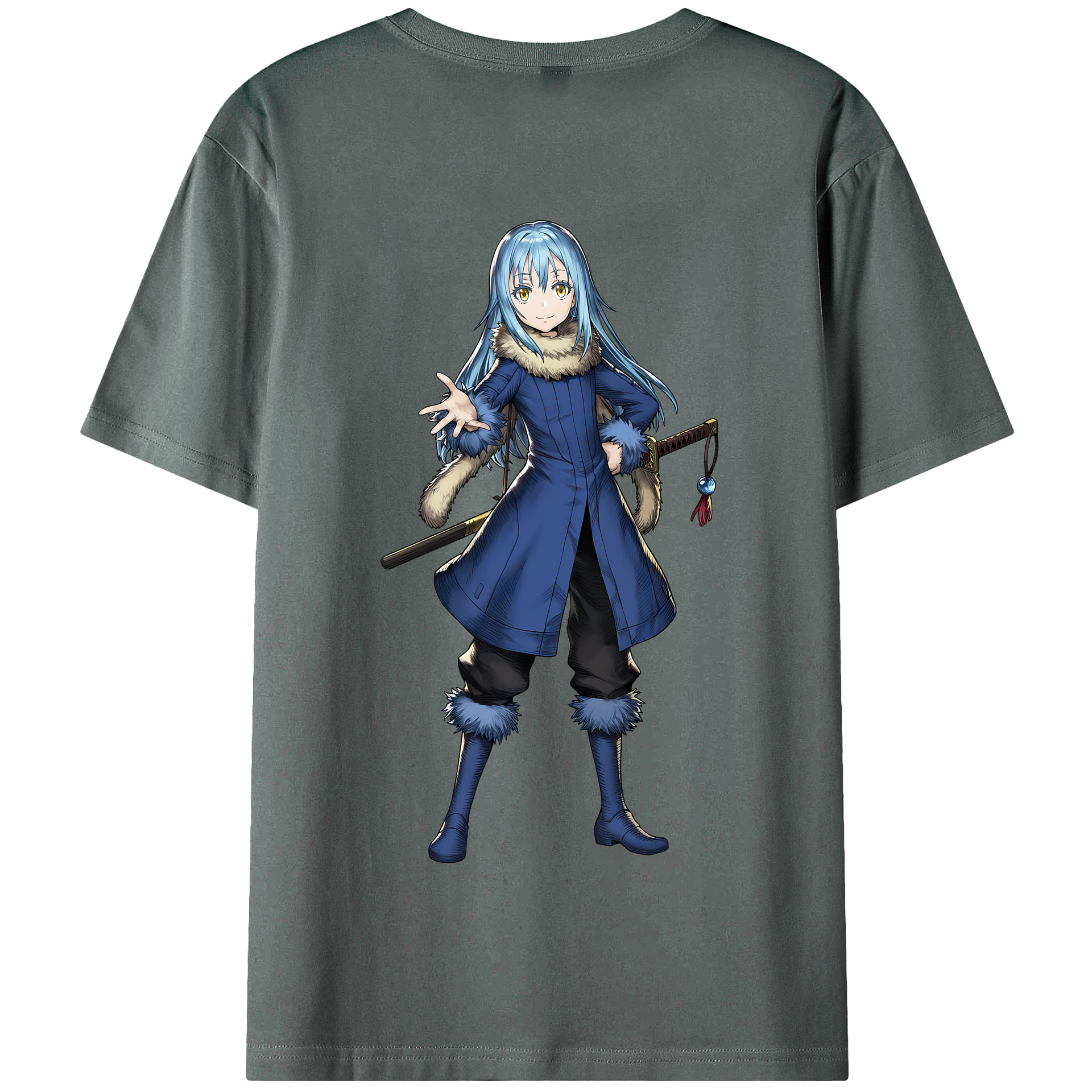 （画像用） 転スラ Regarding Reincarnated to Slime 綿100％半袖Tシャツ（背面プリント）
